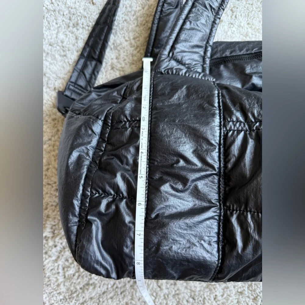 Nike Black Puff Gym Bag with Neon Reddish Orange Interior